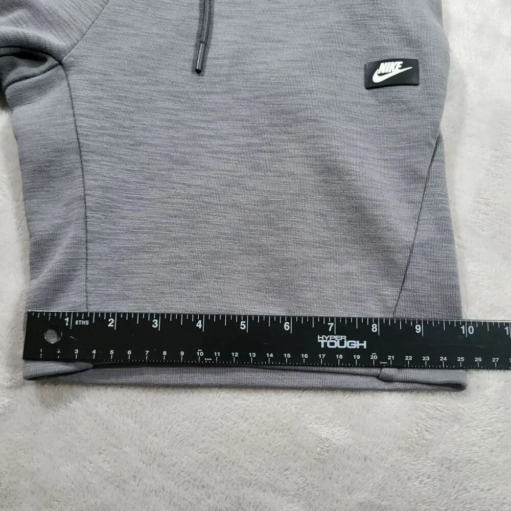 Nike Sportswear Optic Fleece Shorts Mens Medium Heather Gray Shrunk READ